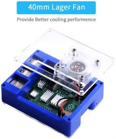img 1 attached to 💻 GeeekPi Raspberry Pi 4 Case with Fan, Heatsinks (Blue Backlight) - Ultimate Cooling Solution for Raspberry Pi 4 Model B