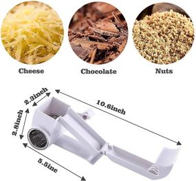 img 3 attached to 🧀 YFDSPSM Mini Stainless Steel Parmesan Cheese Grater - Hand-Operated Rotary Kitchen Tool for Grating Hard Cheese, Butter, and More