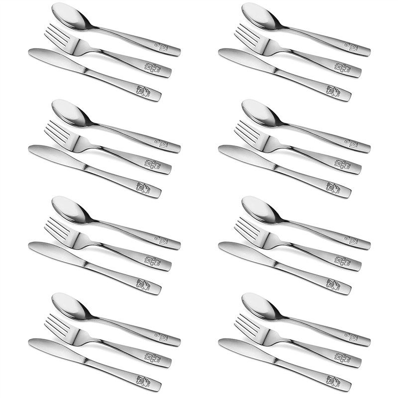 stainless flatware silverware settings preschools 로고