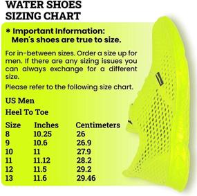 img 1 attached to Wave Runner Water Yellow Numeric_13 Men's Shoes in Athletic