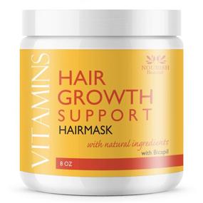 img 4 attached to Nourish Beaute Vitamins Hair Mask: A Powerful Solution for Hair Loss, Deep Conditioning, and Hydration of Dry Damaged Hair - 8 Oz, for Men and Women