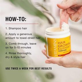 img 1 attached to Nourish Beaute Vitamins Hair Mask: A Powerful Solution for Hair Loss, Deep Conditioning, and Hydration of Dry Damaged Hair - 8 Oz, for Men and Women