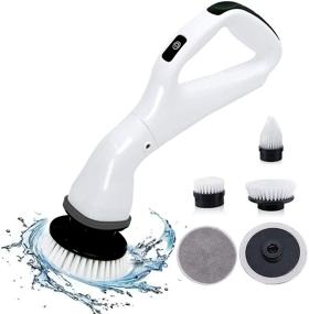 img 4 attached to Electric Scrubber Rechargeable Cordless Replaceable