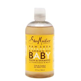 img 4 attached to 🍃 Shea Moisture Raw Shea Butter Chamomile & Argan Oil Baby Wash & Shampoo - 13 oz
