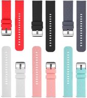 multicolor 6-pack soft silicone watch straps for michael kors access gen 4 mkgo smartwatch, compatible with mkgo band logo