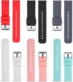 img 4 attached to Multicolor 6-Pack Soft Silicone Watch Straps for Michael Kors Access Gen 4 MKGO Smartwatch, Compatible with MKGO Band