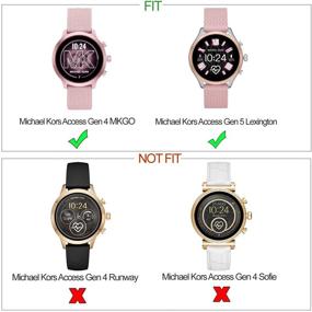 img 3 attached to Multicolor 6-Pack Soft Silicone Watch Straps for Michael Kors Access Gen 4 MKGO Smartwatch, Compatible with MKGO Band