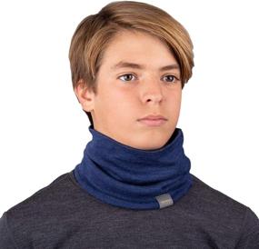 img 3 attached to MERIWOOL Kids Merino Midweight Gaiter Boys' Accessories ~ Cold Weather