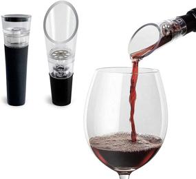 img 4 attached to 🍷 TenTen Labs Wine Aerator and Wine Saver Pump COMBO - Flat Top - Enhance Flavor and Preserve Quality - Perfect Gift Set!