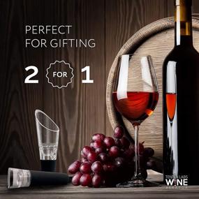 img 1 attached to 🍷 TenTen Labs Wine Aerator and Wine Saver Pump COMBO - Flat Top - Enhance Flavor and Preserve Quality - Perfect Gift Set!