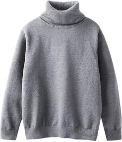 img 1 attached to 👕 Phorecys Turtleneck Sweaters: Stylish 140 Height Boys' Pullover for Cool Weather