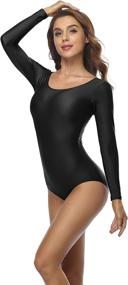 img 4 attached to Speerise Womens Sleeve Leotard Bodysuit Sports & Fitness and Other Sports