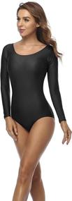 img 3 attached to Speerise Womens Sleeve Leotard Bodysuit Sports & Fitness and Other Sports