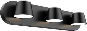 img 4 attached to URSOLA 20 inch LED Vanity Light: Modern Nordic Design, Rotatable Up & Down Dimmable Lighting (Black, 3 Lights)