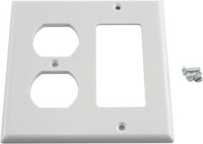 img 2 attached to Maxmoral Duplex Receptacle Outlet with Combination Switch - Standard Size 2 Gang Wall Plate, White