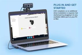 img 1 attached to 🎥 Enhanced Creative Live! Cam Sync 1080p V2 Webcam: Full HD, Wide-Angle USB with Auto Mute, Noise Cancellation, Dual Mic, Privacy Lens Cap, Tripod Mount