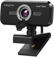 🎥 enhanced creative live! cam sync 1080p v2 webcam: full hd, wide-angle usb with auto mute, noise cancellation, dual mic, privacy lens cap, tripod mount logo