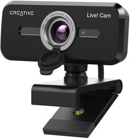 img 4 attached to 🎥 Enhanced Creative Live! Cam Sync 1080p V2 Webcam: Full HD, Wide-Angle USB with Auto Mute, Noise Cancellation, Dual Mic, Privacy Lens Cap, Tripod Mount