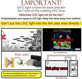 img 1 attached to TAISHAN 3W Mini UV Sanitizer Submersible Light with Timer - Clean Water Green Clear Waterproof Clean Lamp for Aquariums, Ponds, Swimming Pools, and Indoors