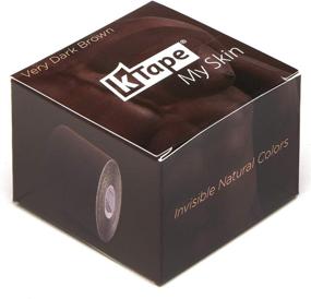 img 3 attached to 🏋️ Very Dark Brown 5m Roll of K-Tape for Skin - Improve Muscle Support