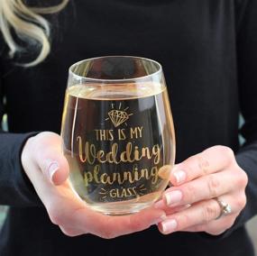 img 2 attached to 🍷 Lillian Rose Wedding Planning Stemless Wine Glass: Elegant Clear Glass, 1 Count (Pack of 1)