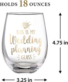 img 1 attached to 🍷 Lillian Rose Wedding Planning Stemless Wine Glass: Elegant Clear Glass, 1 Count (Pack of 1)