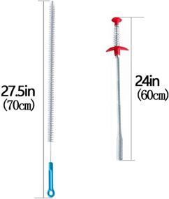 img 3 attached to 🚽 FOMMEN 6 Pack Clog Remover: Ultimate Drain Relief Auger Cleaner Tool for Bathroom Tub, Toilet, Clogged Drains, Sewers, Sink, and Kitchen