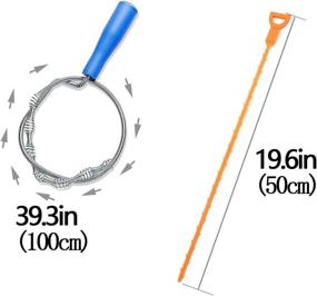 img 2 attached to 🚽 FOMMEN 6 Pack Clog Remover: Ultimate Drain Relief Auger Cleaner Tool for Bathroom Tub, Toilet, Clogged Drains, Sewers, Sink, and Kitchen