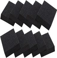 🧽 qovydx 10 pack carborundum sponges: premium emery kitchen cleaning pads with carborundum brush for rust removal and scouring logo