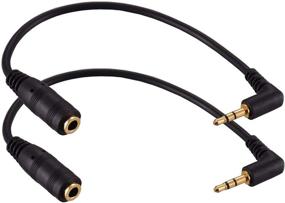 img 4 attached to 🌈 High-Quality Warmstor 2 Pack Gold Plated 2.5mm Male to 1/8 inch 3.5mm Female Stereo Audio Jack Adapter Cable – 90 Degree Right Angle Connector