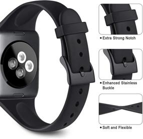 img 1 attached to 📱 [6 ПАР] Тонкие узкие ремешки для Apple Watch 40 мм 38 мм, совместимые с iWatch SE и Series 6 5 4 3 2 1, идеально подходят для женщин и мужчин