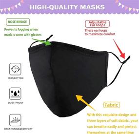 img 1 attached to 🔒 LESHANG Adjustable Ear Loops Face Mask – Reusable and Washable