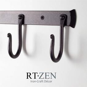 img 1 attached to 🔧 Handmade Rot Iron Leash Holder by RTZEN - Classic Decorative Wrought Iron Rack for Home Organization - Wall Mount Keyrack for Coats, Hats, Keys, Tools, and Accessories - Easy Installation