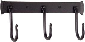 img 4 attached to 🔧 Handmade Rot Iron Leash Holder by RTZEN - Classic Decorative Wrought Iron Rack for Home Organization - Wall Mount Keyrack for Coats, Hats, Keys, Tools, and Accessories - Easy Installation