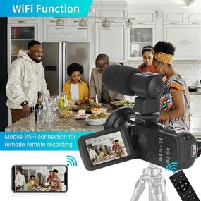 img 1 attached to 📷 VETEK 4K Video Camera 48MP 60FPS: Ultra HD Vlog Camera with WiFi, Night Shot, Microphone, and Stabilizer