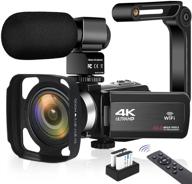 📷 vetek 4k video camera 48mp 60fps: ultra hd vlog camera with wifi, night shot, microphone, and stabilizer logo