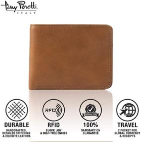 img 1 attached to Stylish and Functional: Tony Perotti Wallet with Removable Case in Brown - Perfect Men's Accessory