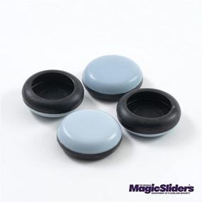 img 1 attached to Magic Sliders L P 4225 4 Pack Round Sliders, 7/8"-1" Diameter, 1 Pack, White and Black