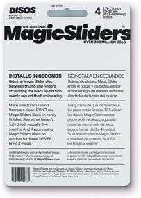 img 2 attached to Magic Sliders L P 4225 4 Pack Round Sliders, 7/8"-1" Diameter, 1 Pack, White and Black