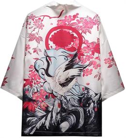 img 4 attached to LifeHe Kimono Cardigan Japanese Printed