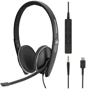 img 4 attached to 🎧 Sennheiser SC 165 USB-C (508356) - Double-Sided (Binaural) Business Headset, HD Stereo Sound, Noise-Cancelling Mic, USB-C Connector (Black)