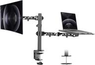 🖥️ suptek full motion computer monitor and laptop riser desk mount stand - height adjustable (400mm), fits 13-27 inch screens and up to 17 inch notebooks, vesa 75/100, holds up to 22lbs for each (md6432tp004wb) logo