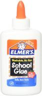 🖌️ elmer's washable no run school glue: 4 ounces, white and clear solution for mess-free crafting logo