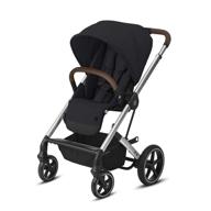 versatile cybex balios s lux stroller: frontfacing or parentfacing seat, one-hand fold, adjustable handlebar, deep black - ideal for infants 6 months+ logo