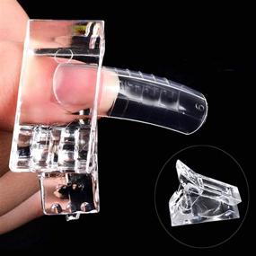 img 1 attached to 💅 ONESWI 10 PCS Nail Tips Clip for Quick Polygel Finger Extension with UV LED Builder - Ideal for DIY Manicure Nail Art