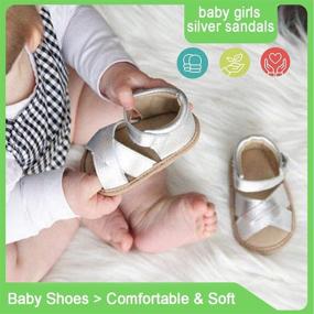 img 1 attached to Soft Summer Sandals for Infant Baby Girls and Boys: Flower Tassel Design, Anti Slip Rubber Sole, Outdoor Flats for Toddler First Walkers