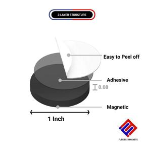 img 3 attached to 🧲 Adhesive Backed Round Flexible Magnets