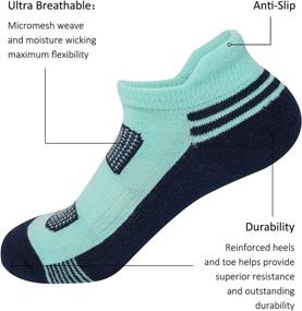 img 2 attached to 🧦 Stay Cool and Stylish with AIRSTROLL Coolmax Women's Colorful Low Cut Running Ankle Socks - 4 Pack