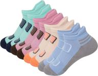 🧦 stay cool and stylish with airstroll coolmax women's colorful low cut running ankle socks - 4 pack логотип