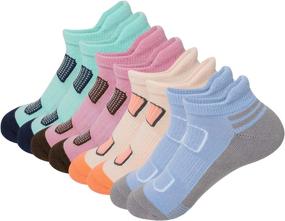 img 4 attached to 🧦 Stay Cool and Stylish with AIRSTROLL Coolmax Women's Colorful Low Cut Running Ankle Socks - 4 Pack